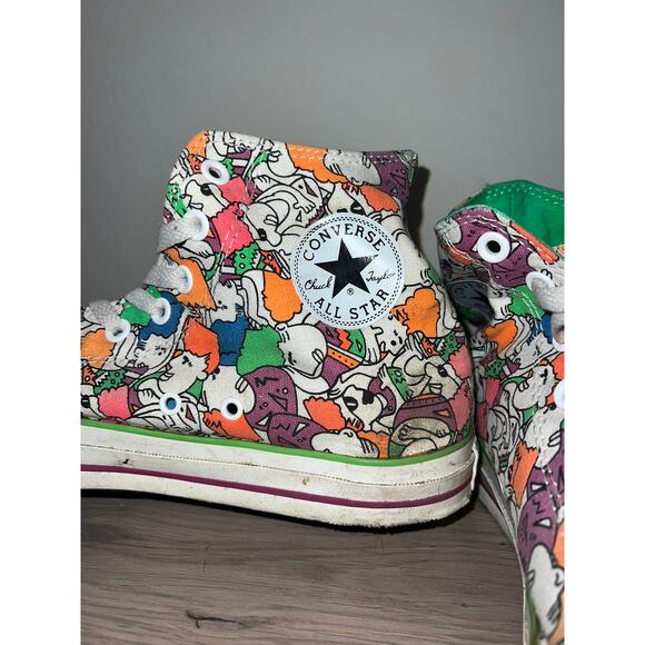 Converse Chuck Taylor Multicolor Shoes Faces Party High All Star Sneakers 12 - Picture 5 of 9